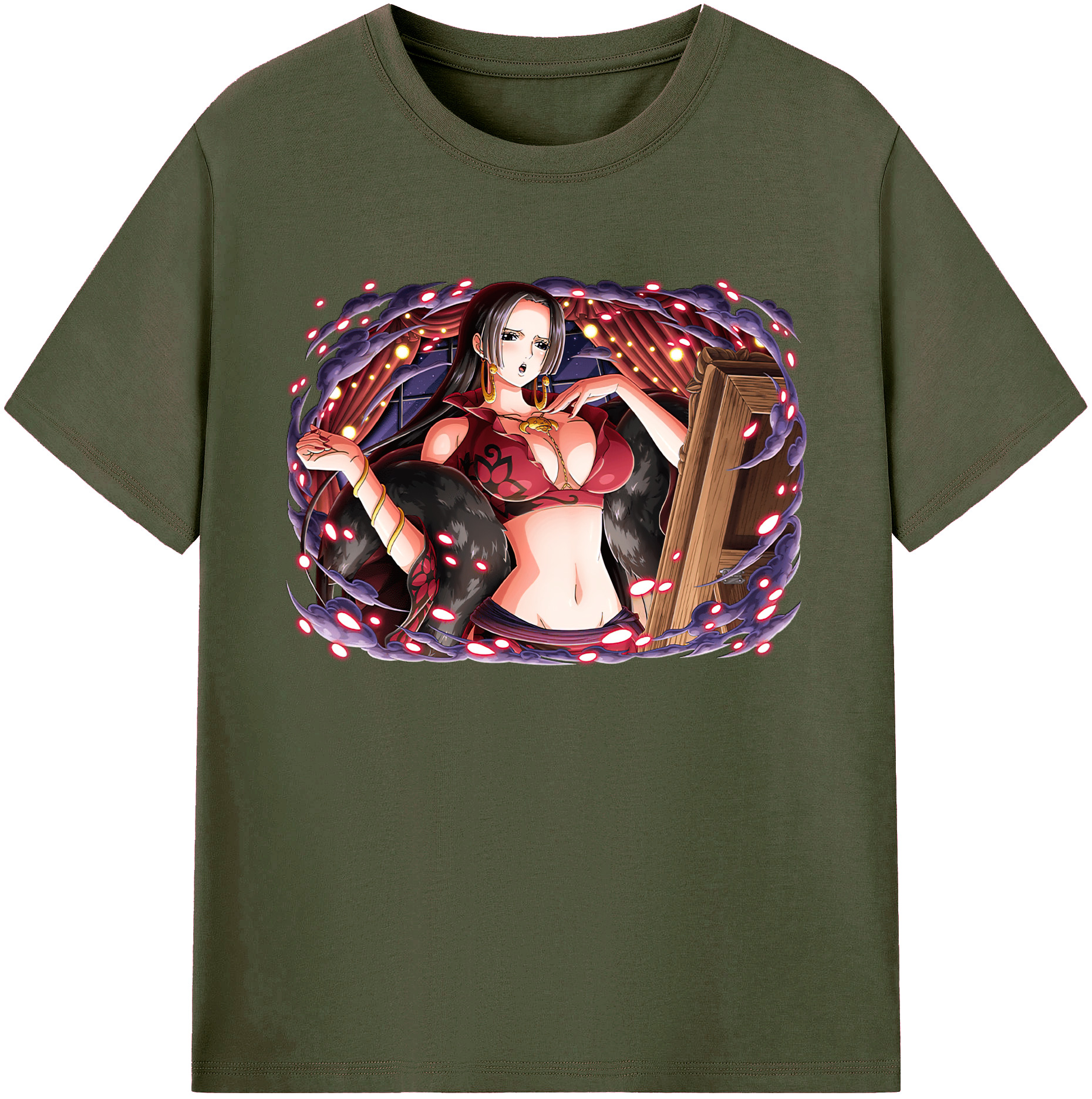 ワンピース ボア・ハンコック ONE PIECE Boa·Hancock 綿100％ メンズ半袖Tシャツ｜肌触りやわらか＆通気性